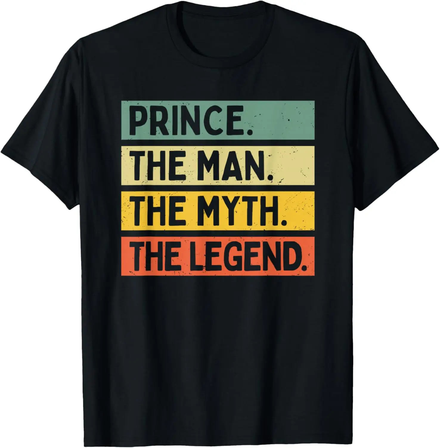 Prince Man Myth The Legend Funny Personalized Quote T-Shirt 100% Cotton Trendy Y2K Short-Sleeve Tee – Soft, Quick-Drying, &