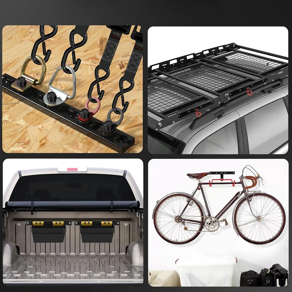 

8 шт. двойных крепежных гаек L-Track для резьбовых направляющих, стальные, с подшипниками, 6000 фунтов, для крепления грузов на кузове грузовика и прицепе