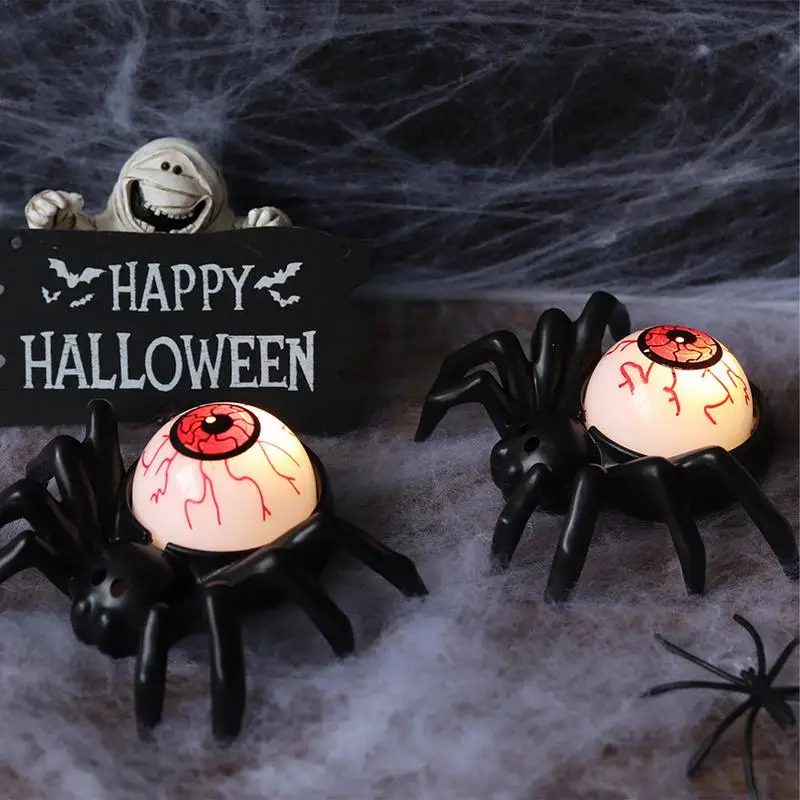 Halloween Spider Candles Flameless Battery Operated LED Tea Light Small Spider Candles For Halloween Party Decoration 12pcs