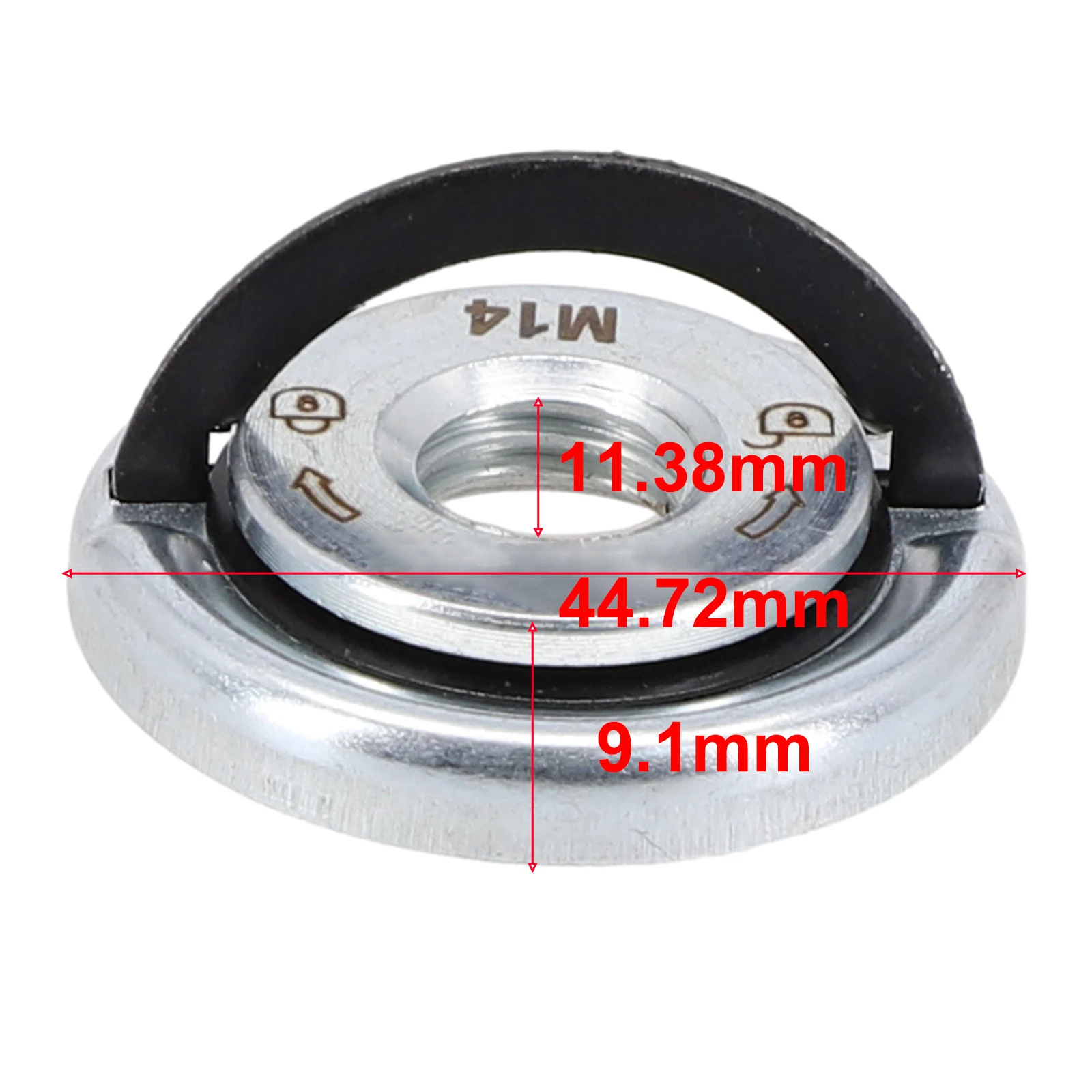 Imagem -06 - Auto-locking Placa de Pressão Grinder Universal Rosca Angle Grinder Quick Release Flange Porca Power Chuck Tools M10 1pc