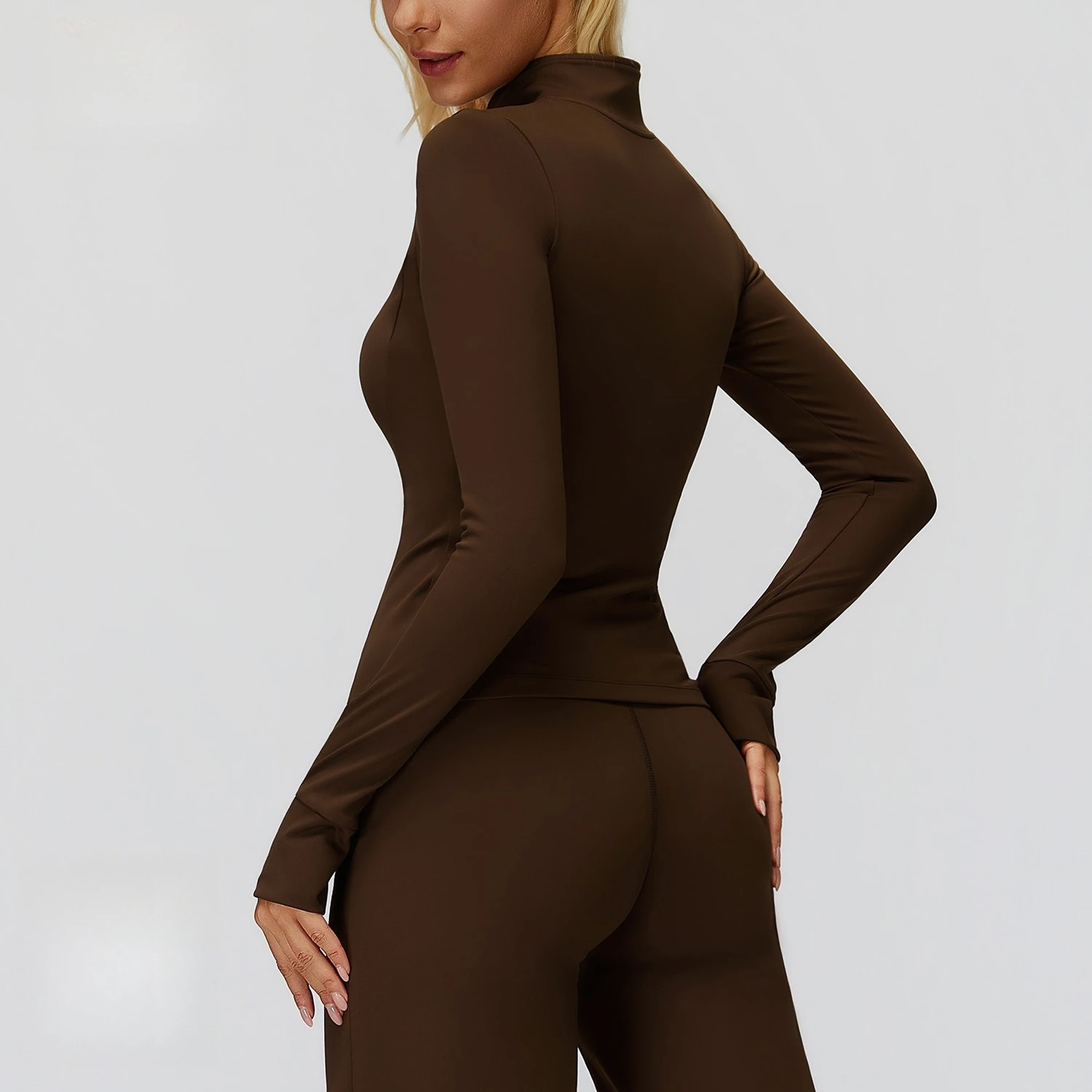 Autumn Winter Ultra-Soft Fabrics Casual Tight Sports Jackets Women Zipper Yoga Clothes Female Quick-Dry Long Sleeve Sportswear