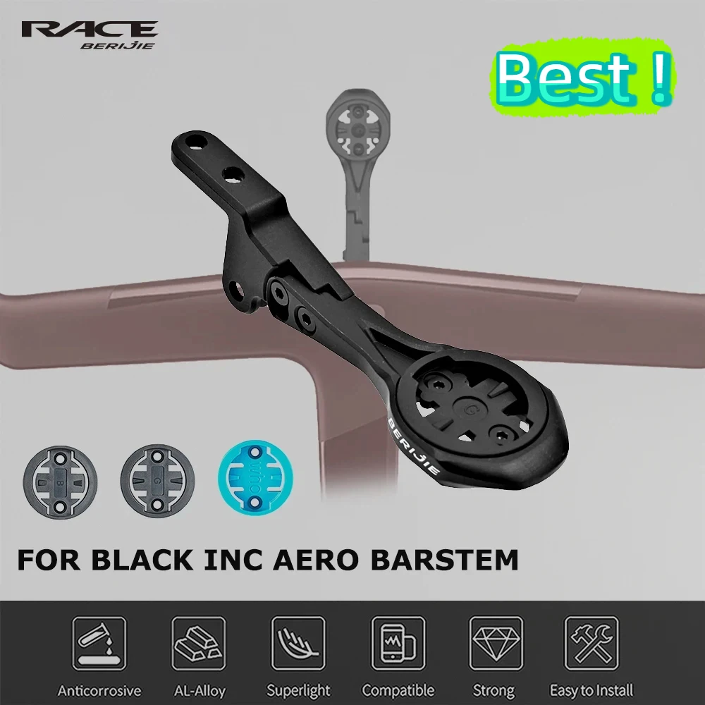 

Крепление для велокомпьютера BERIJIE For Black Inc AERO, интегрированное в руль, из алюминиевого сплава, совместимое с Garmin/Bryton/Wahoo