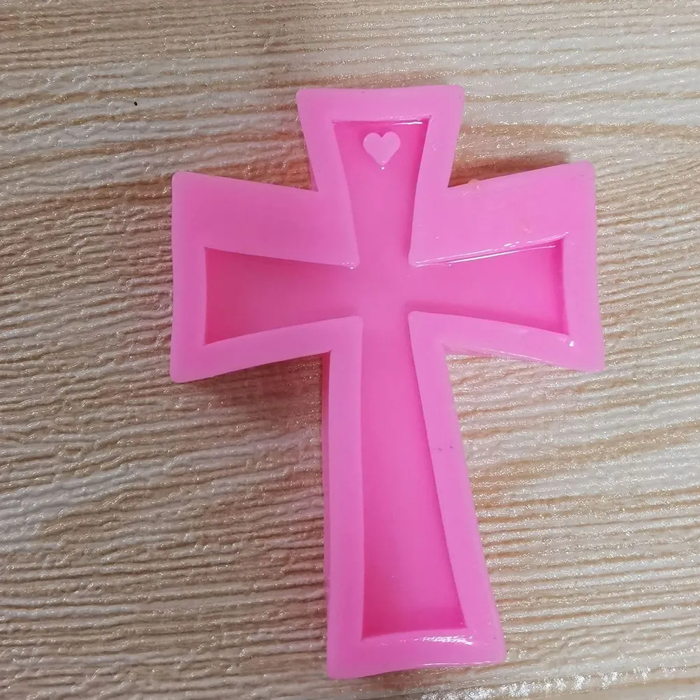 

4Pcs Cross Silicone Mold Ribbon Shaped DIY Epoxy Resin Mold for Keychain Chocolate Ice Cube Soap Making Keychain Mould
