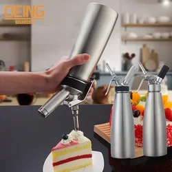 500/1000ML Cream Whipped Dispenser Whipper Fresh Cream with Manual Nozzles Decorating For Coffee Milk Baking Mixer Accessories