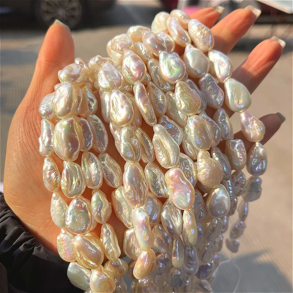12x16mm5A Natural Freshwater White Baroque Irregular Pearl Fine Gift Premium Bead Jewelry Make DIY Necklace Bracelet Accessories