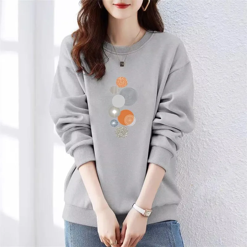 

New Autumn and Winter Fashion Korean Version Plush and Thick Lazy Style Round Neck Loose and Versatile Age Reducing Sweater