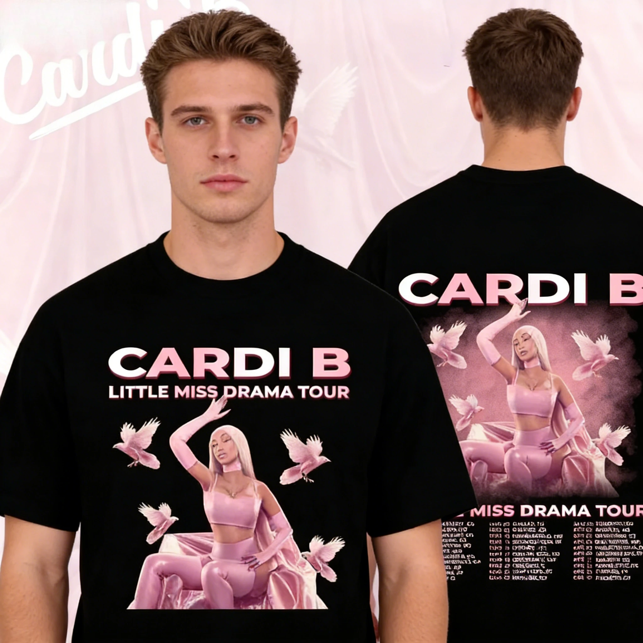 

Cardi B Inspired Little Miss Drama Tour 2026 Shirt, Vintage Rap Concert Tee, Am I The Drama Fan Gift Unisex Ins Y2k