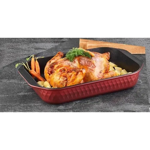 Heroes Cast Oven Tray Red 40 X26