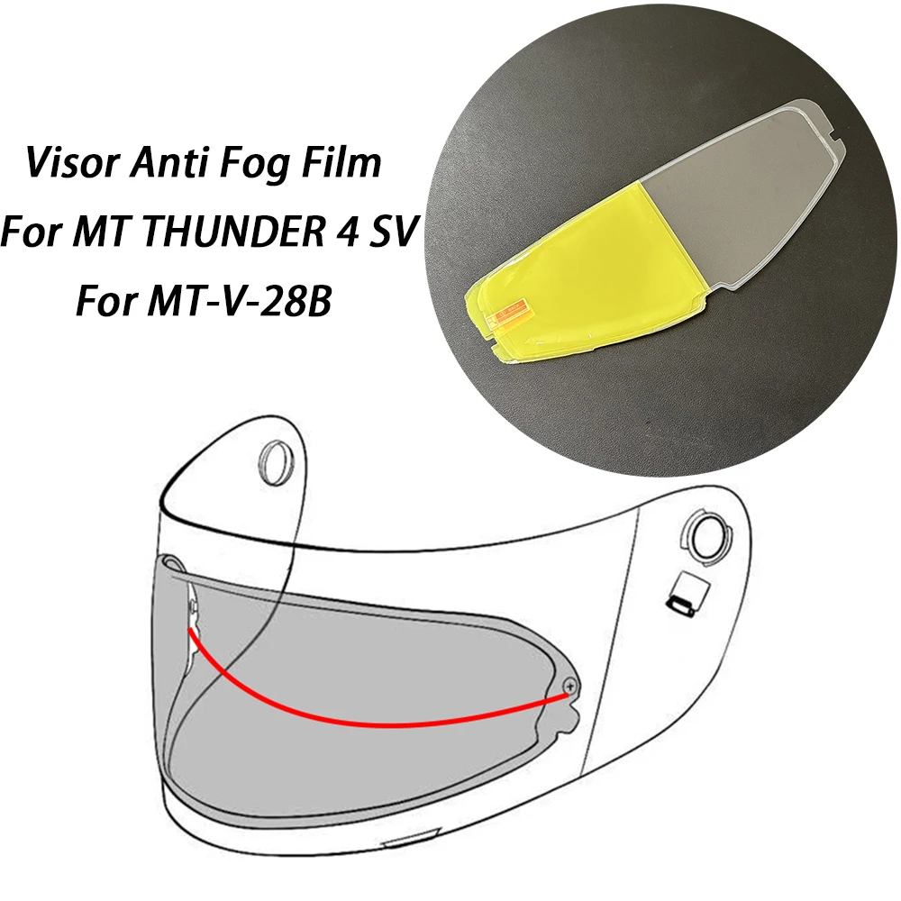 

Motorcycle Helmet Visor Film Anti Fog Anti-Fog Film Helmet Lens Accessories For MT THUNDER 4 SV