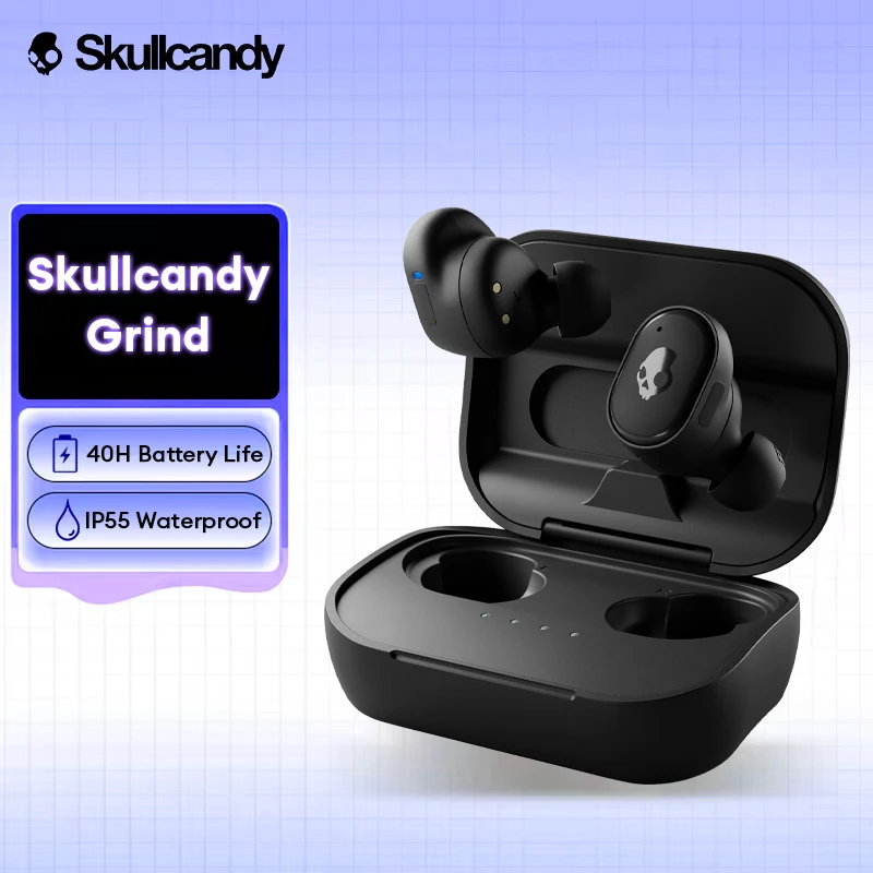 Audífonos Inalámbricos Skullcandy S2GTW con Bluetooth 5.2, Resistentes al Agua IP55, Reducción de Ruido, 40 Horas de Duración de Batería, Audífonos Deportivos