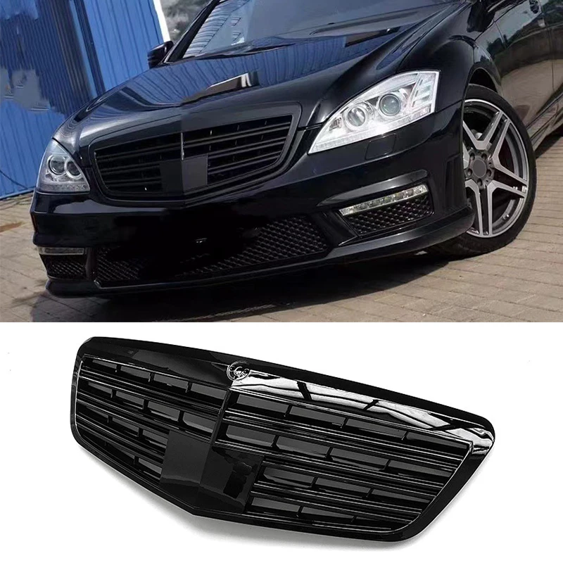 

Решетка передней решетки для Mercedes-Benz S-Class W221 S350 S400 S450 S500 S550 S600 S65 2009-2013, аксессуары для настройки, решетки