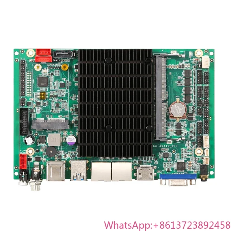 Industrial control mainboard J6412 dual network port LVDS/EDP Quad-core DDR4 Android PCBA development board embedded motherboard