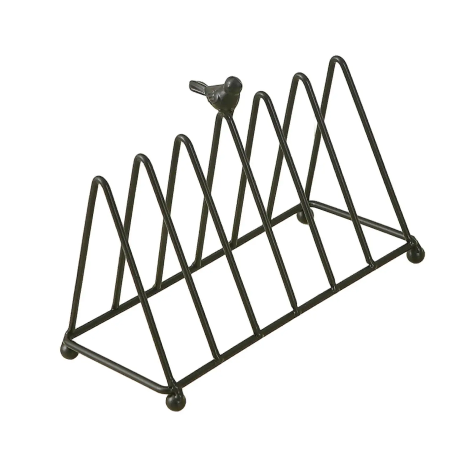 Metal Cd Shelf Bird Motif Triangular Stand Record Storage Holder Dvd Organizer for Studio and Office