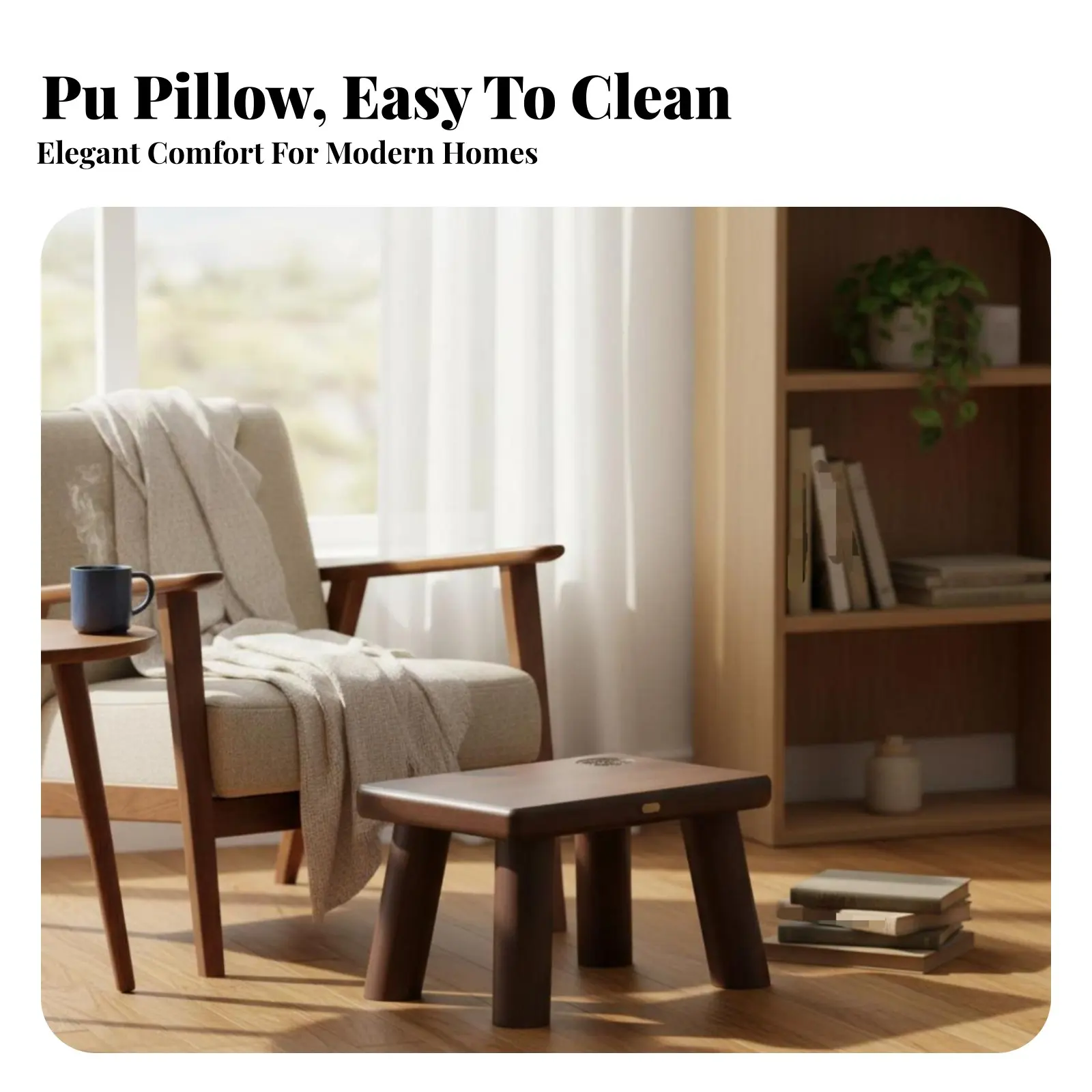 

Низкий квадратный табурет с обивкой, прочные деревянные ножки, обитый тканью пуфик, многофункциональный, легкий, для детей