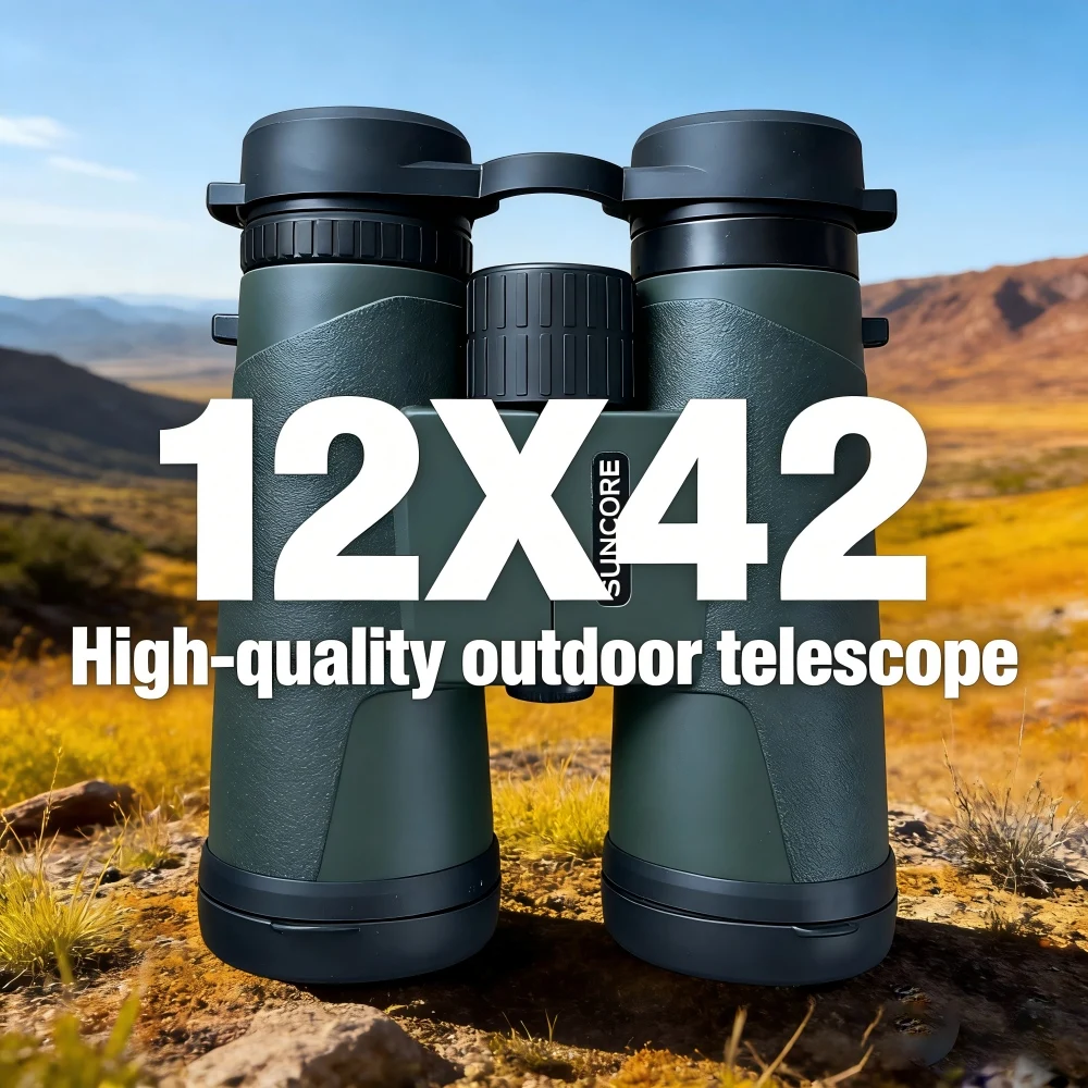 

Бинокль SUNCORE 12X42 L Green - высокопроизводительный, прочный и идеально подходящий для приключений на природе