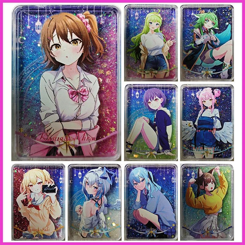 

Anime Goddess Story Rare Quicksand Refraction Flash Card Kochiya Sanae Hatsune Miku Toys for boys Collectible Card Birthday Gift