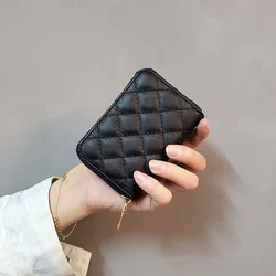New Woman Super Slim Soft Wallet Credit Card anti-degaussing Purse Card Holders fashion Female zipper multi-card large capacity