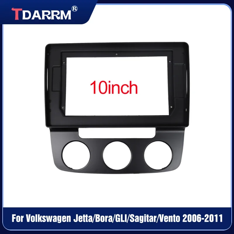 For VW 2008-2012 Bora AUTO AC Car DVD Frame Audio Dash Trim Kits Facia Panel Radio Player screen Frame 2 Din（10inch）