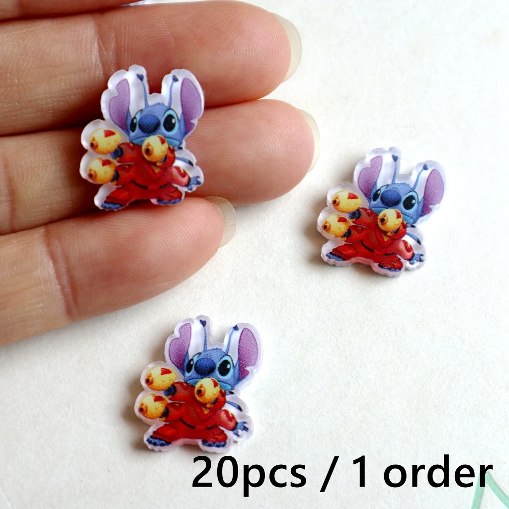 Wholesale 20PCS Mini Acrylic Charms, DIY White Backing, No Holes for Personalized Jewelry Making, Trendy Stickers for Craft Gift - Image 5