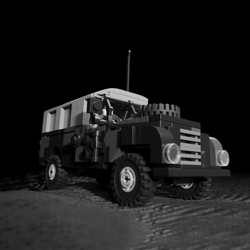 Modèle de camion de transport militaire MOC, briques de construction, équipement de guerre, technologie modulaire, cadeaux, jouets à assembler pour enfants, ensemble de jouets pour les fêtes