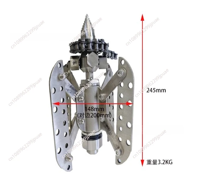 

3/8 Тип крыла самолета Вращающаяся насадка Боковая 4 отверстия Задняя 6 отверстий 135/17/215/250 л/мин Большая насадка для выемки трубопровода с цепью