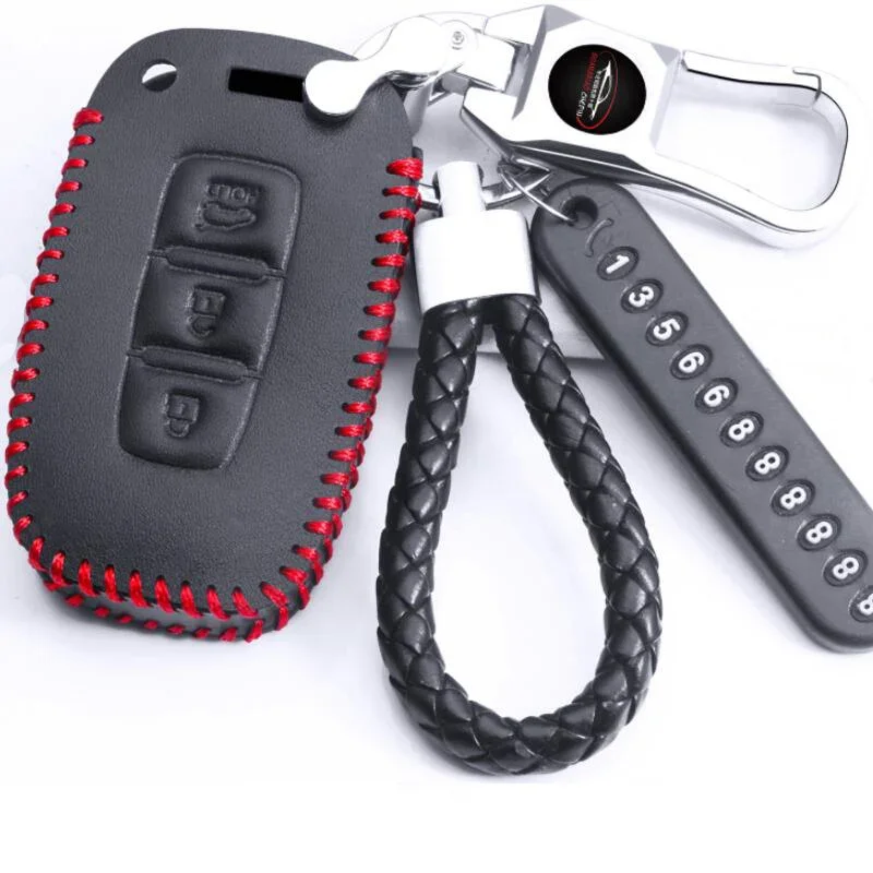 

Car Key Case Bag Protective Sleeve Cover For Hyundai Elantra Solaris Santa Fe Tucson Verna Accent Sonata Veloster i30 iX35 Etc.