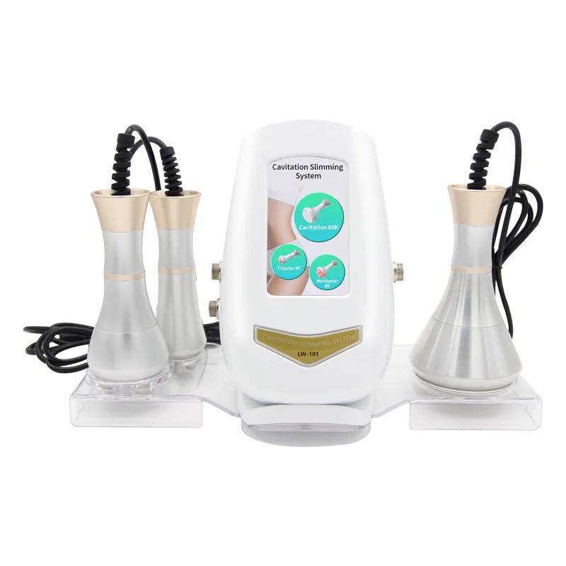 Cavitação Ultrasonic 3 em 1 Face Lift Peso Redutor de Gordura, Celulite Massageador, Cuidados com a pele Facial Vacuum, Body Shaping, Spa Uso Doméstico, 80K