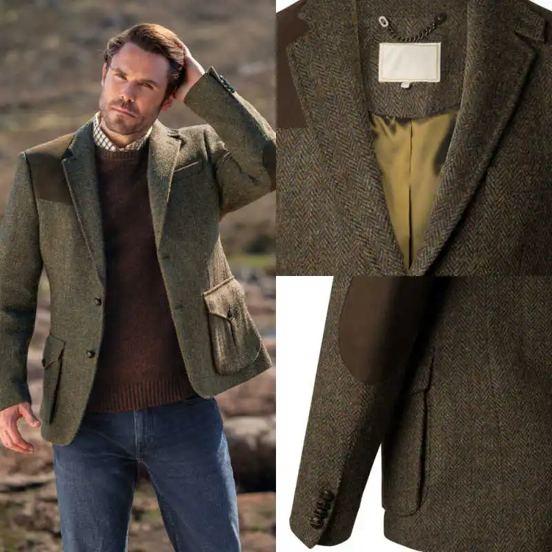 Abito classico da uomo 1 pezzo Blazer monopetto invernale caldo occasione formale trajes de hombre personalizzati