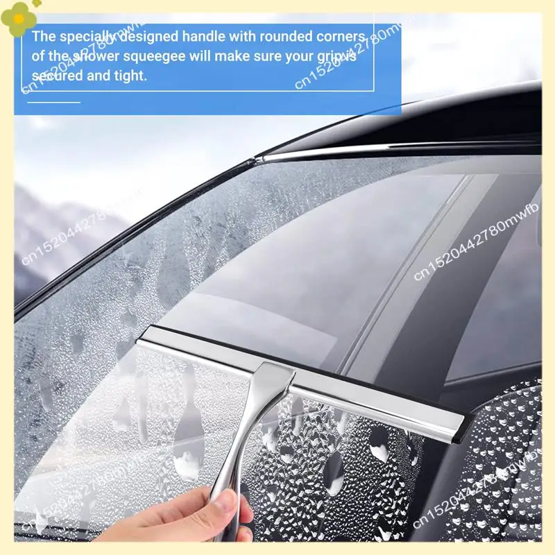 LDHL Премиум-скребок из нержавеющей стали для душевых дверей, ванной комнаты, окон и автомобильных стекол, универсальный стеклоочиститель