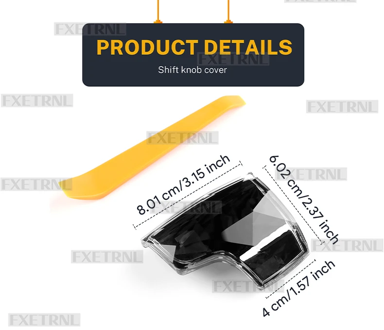 Für Audi A6/RS6/RS7/C8/A8/SQ8 2019 2020 2021 2022 2023 2024 2025, A7 4K, Q7/Q8/S8 (Linkslenker): Ersatzabdeckung für den Kristall-Schaltknauf – Detail 3