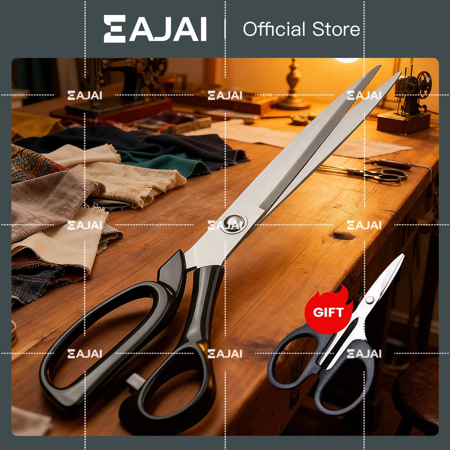 

Professional Sewing Scissors Heavy Duty 10 Inch Stainless Steel Fabric&Clothes Cutting Tool Extra Sharp Blade