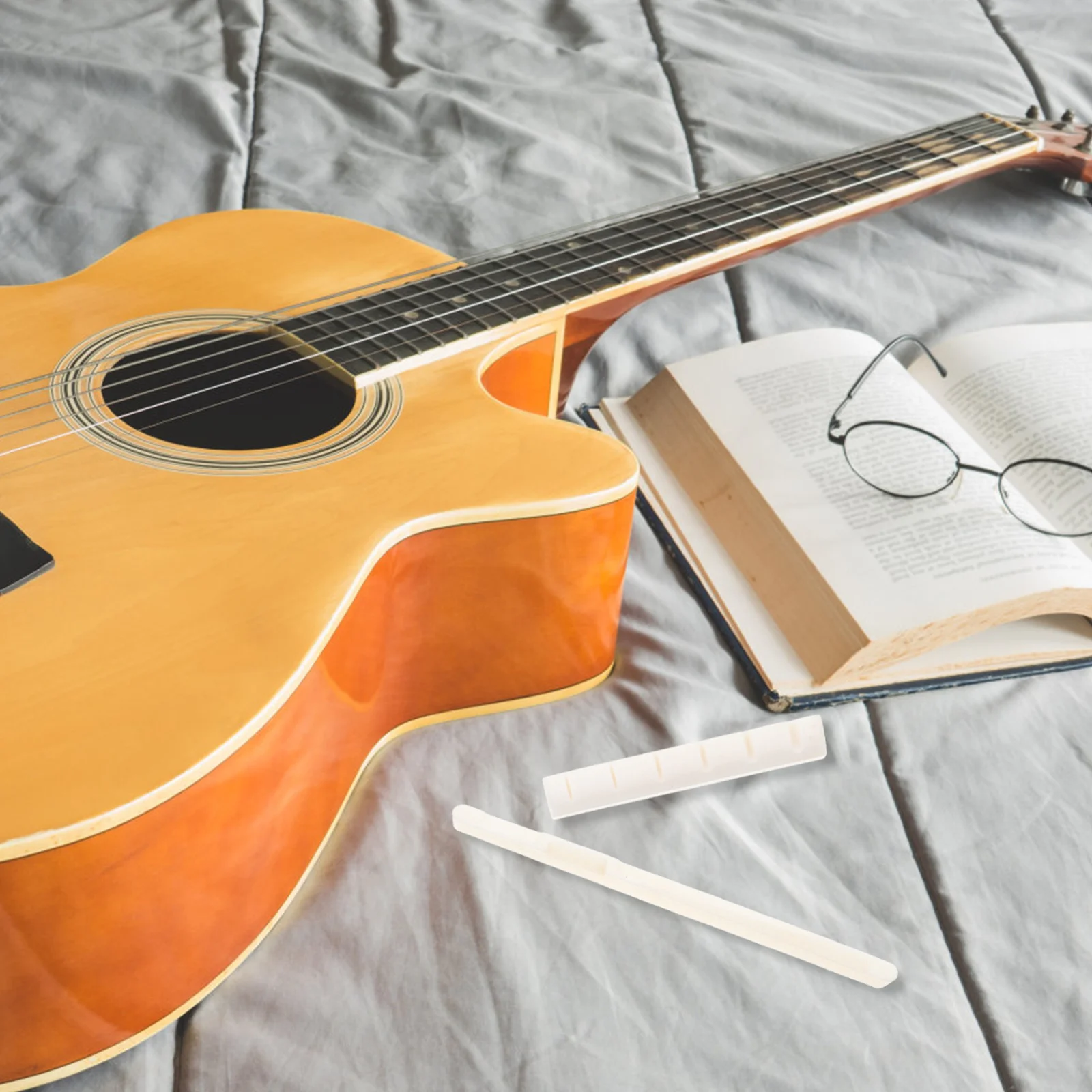 1 مجموعة وتر غيتار المكسرات الثور العظام الغيتار الملحقات أفضل دعم واضح ميلودي يجب أن يكون هدية جسر الجوز الخشب سلسلة لوازم #3