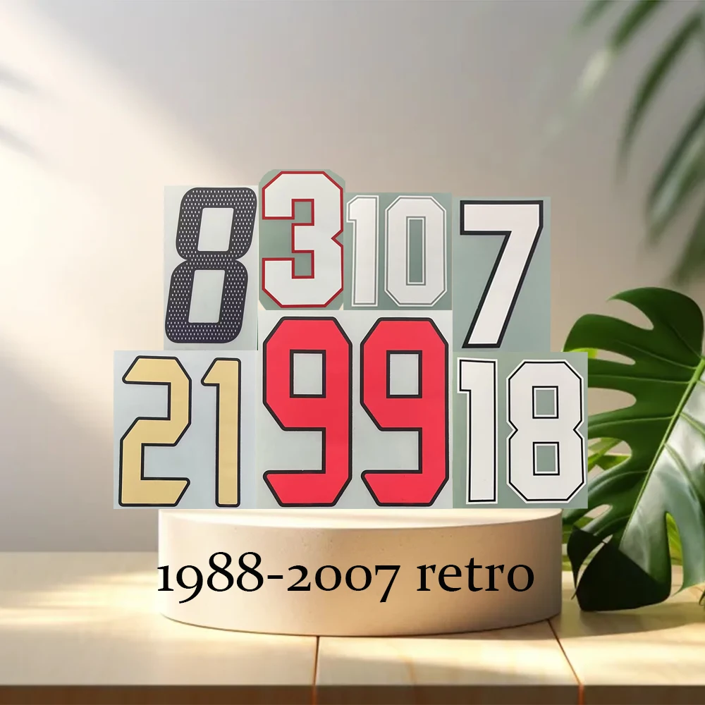 1988-2007 AC Mil2an retro football stock namesets Name BAG18GO Number KA22KA with logo RONAL99DO Heat printing Soccer Patch Badg