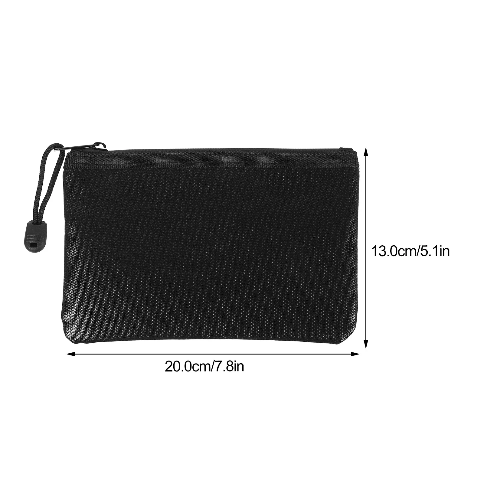 2 Pcs Fireproof File Bag Safe Pouch Zippered Documents Bill for Glass Fiber Silicone Cloth Office