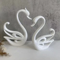 Swan Ornament Silicone Mould Epoxy Resin Mold Desktop Swan Decorative Ornament Mirror Silicone Mould Gypsum Mold Home Decoration