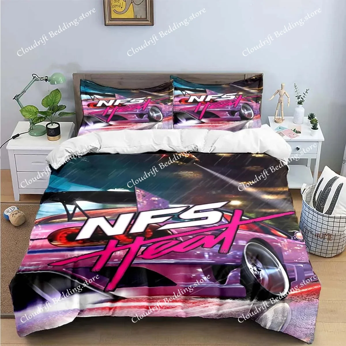 

Fashion 3D Game N-NFS Car Print Bedding Sets Exquisite Bed Supplies Set Duvet Cover Bed Comforter Set Bedding Set Luxury Gift
