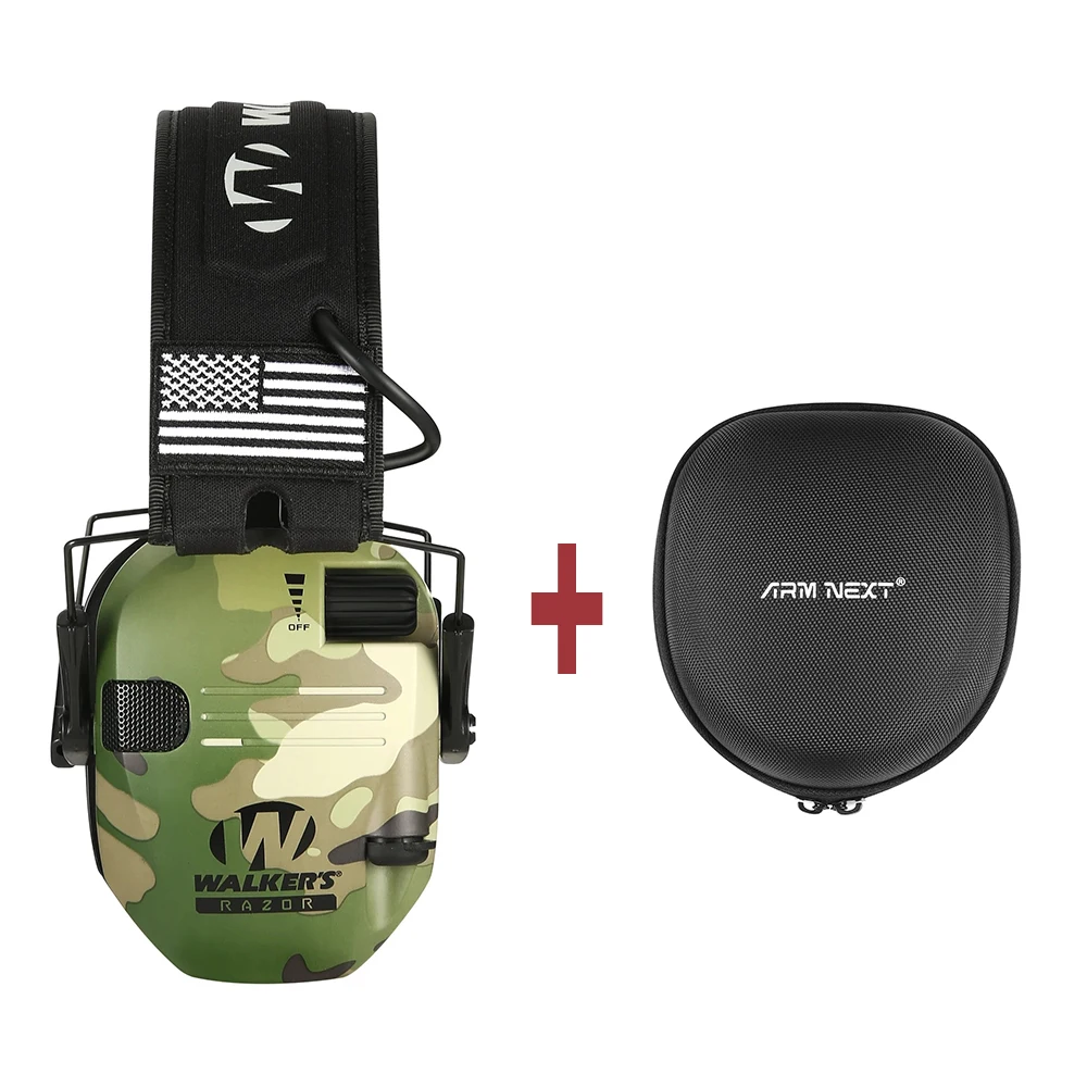 

Электронные Наушники, противошумная конструкция, регулируемый диапазон, Защита слуха для охоты и стрельбы, Электронная защита ушей + сумка для наушников