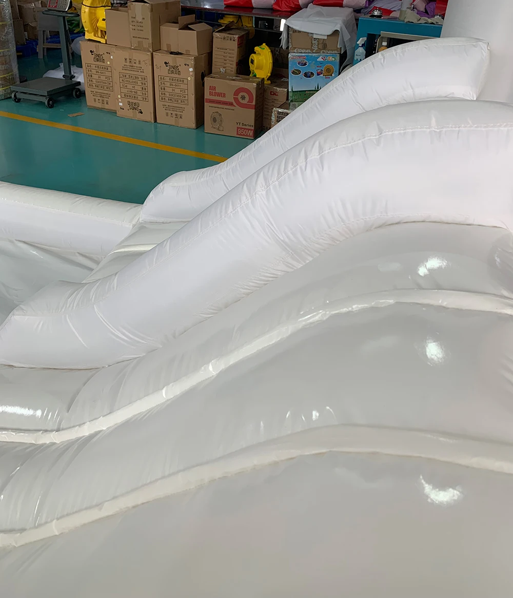 Château de saut gonflable 5.6*3.3*3M, maison de rebond blanche pour enfants, maison gonflable avec jouets d'extérieur pour enfants avec toboggan de soufflage