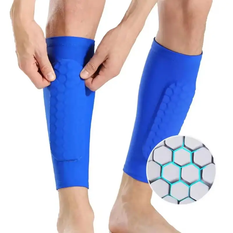 1 Stück Ski-Schienbeinschoner mit Wabenschutz, Fußball-Schienbeinschützer, Waden-Schutz, Trail-Running-Leggings, Komfort-Fußballsocken