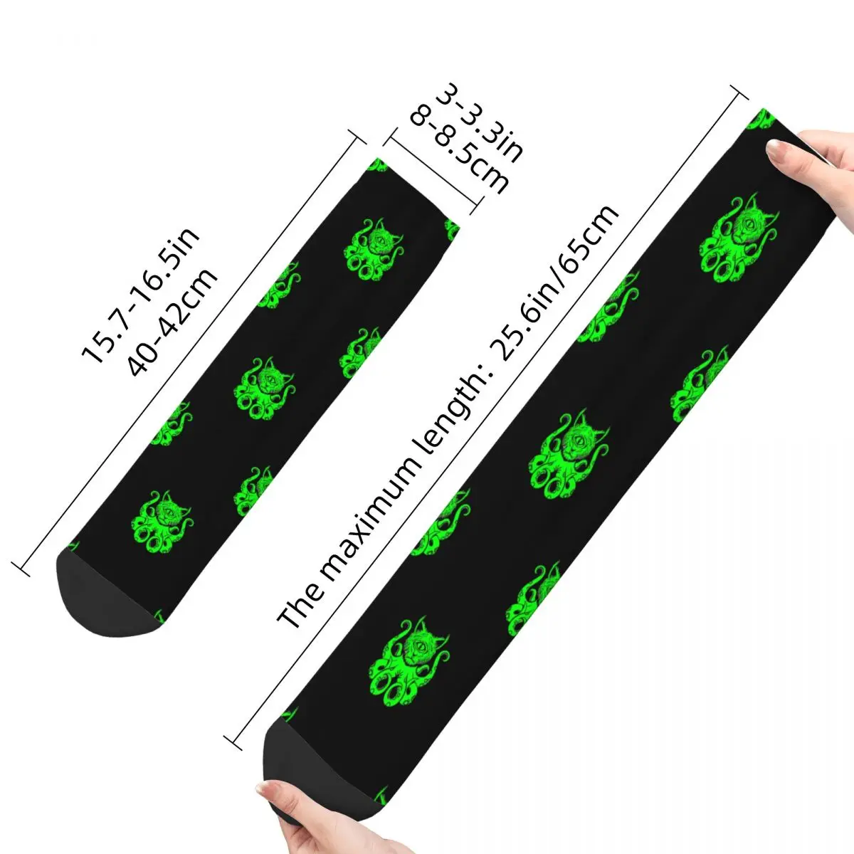 Hip Hop Retro Feline Cosmic Entity Crazy Men's Socks Cthulhu Mythos Great Old Ones Unisex Harajuku Printed Crew Sock Boys Gift