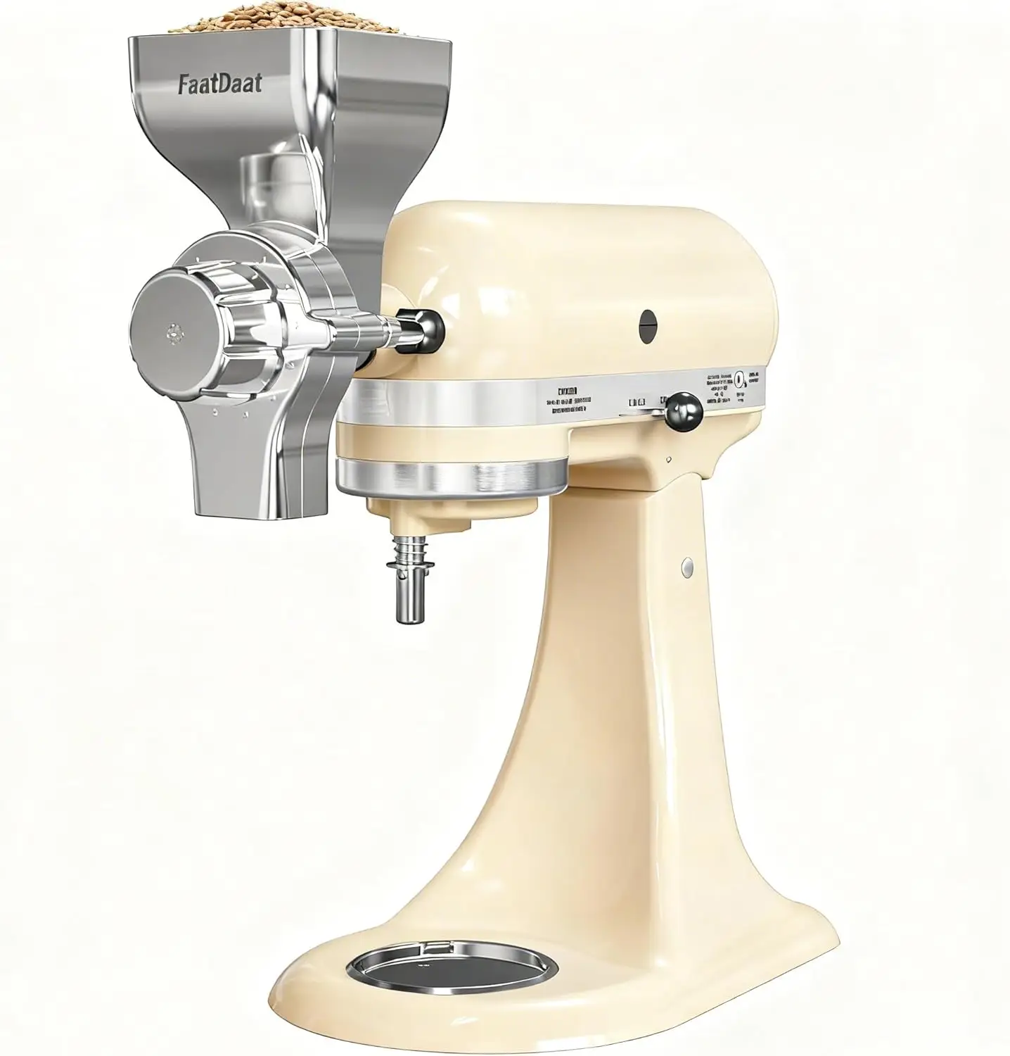 

12-Level Adjustable Metal Grain Mill Attachment for Stand Mixers, Grinds Grains & Spices Durable