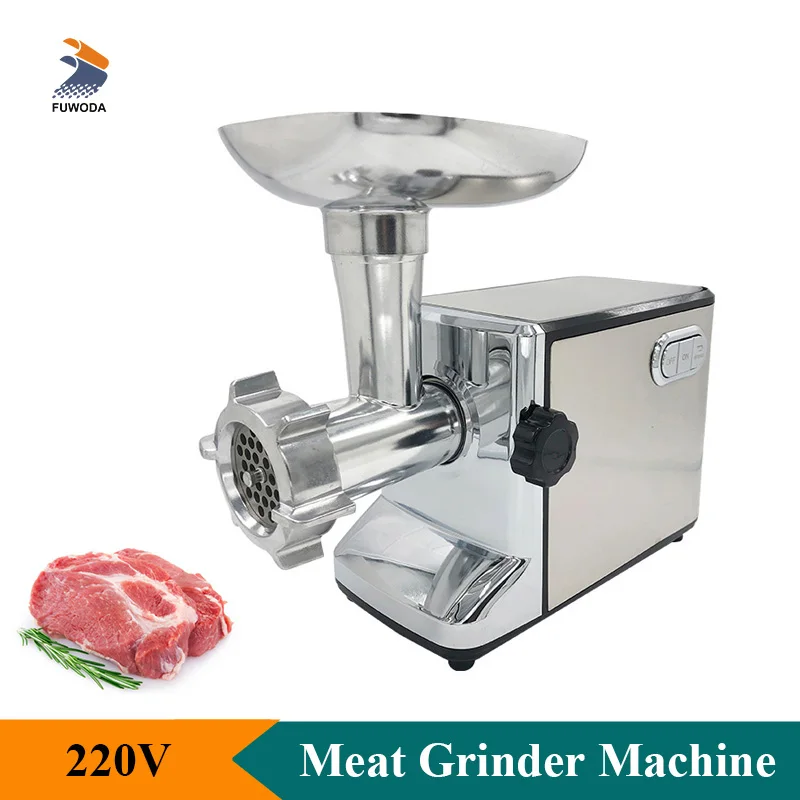 

Electric 220V Meat Grinder Mincer Machine Stainless Steel Sausage Filler Pork Chilli Grinding Machine Household