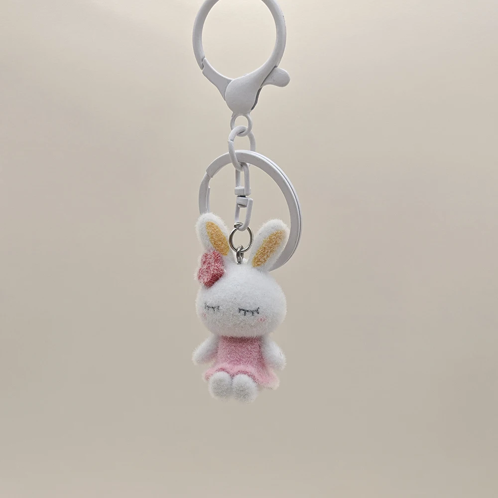 Kawaii Rabbit Phone Charms Pendant Keychain Accessories For iP 14 CCD Camera Airpods Earphones Ins Korea New Original Cases