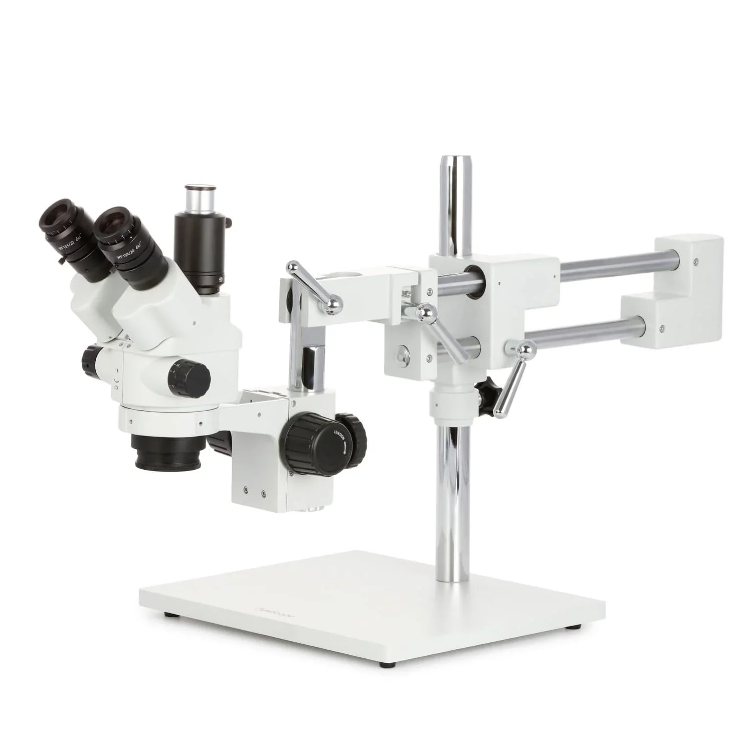 AmScope 7X-45X Simul-Focal Stereo Lockable Zoom Microscope on Dual Arm Boom Stand Mobile phone repair equipment