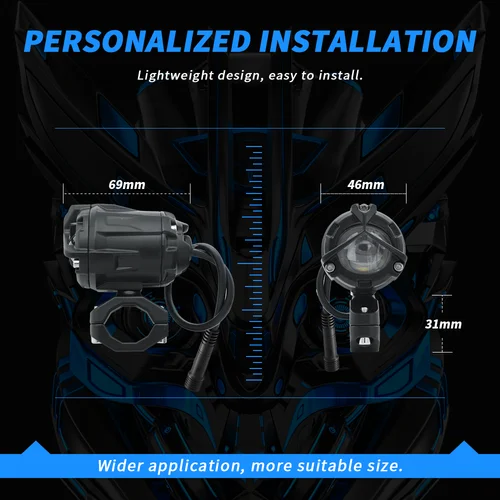 Imagen 2 del producto Luces antiniebla LED, barra de foco para coche, motocicleta, ATV, luz de trabajo, faro, lente de proyector LED, accesorios todoterreno 4x4