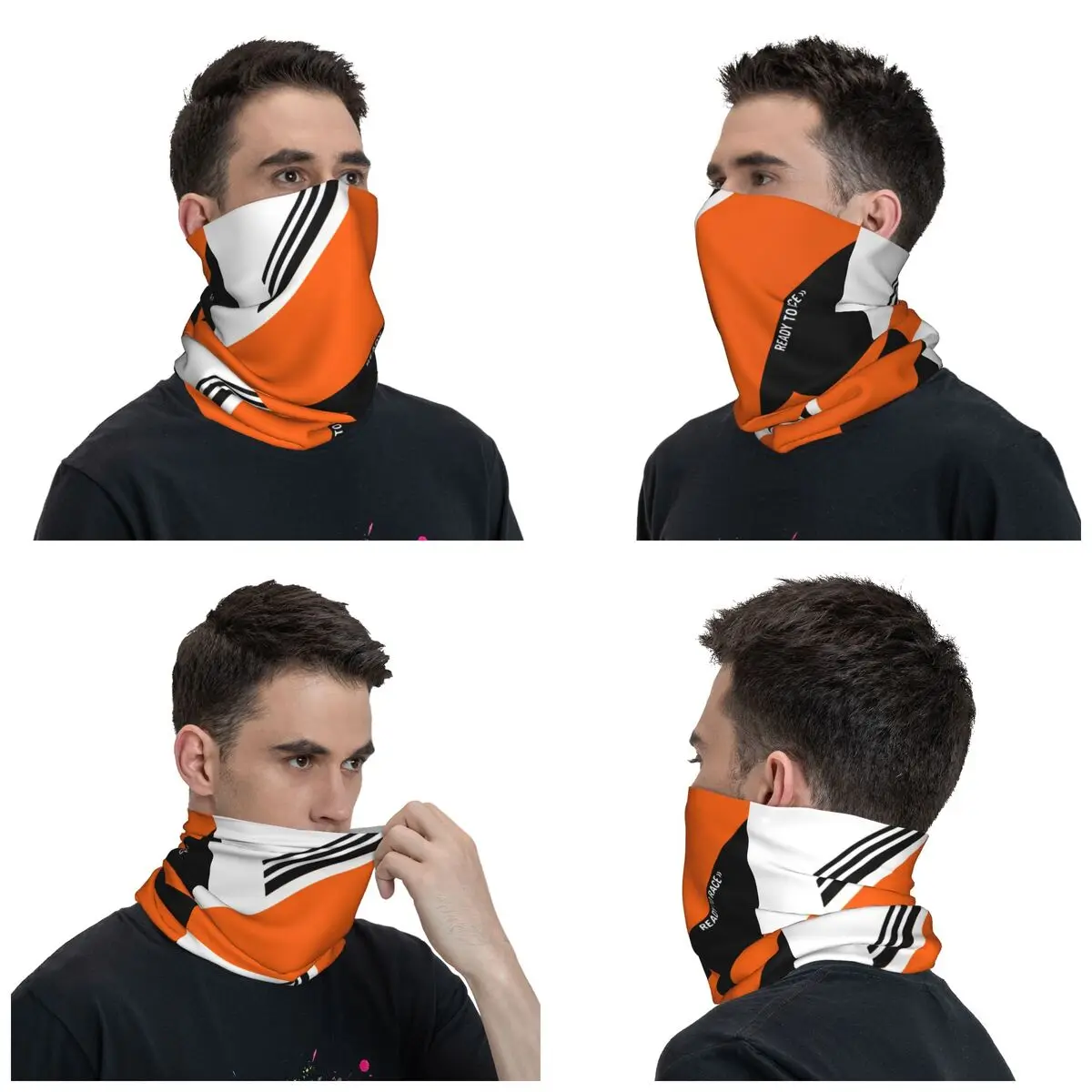 Ready To Race Motocross Bandana Neck Gaiter Printed Wrap Scarf Warm Face Mask Fishing for Men Women Adult Washable