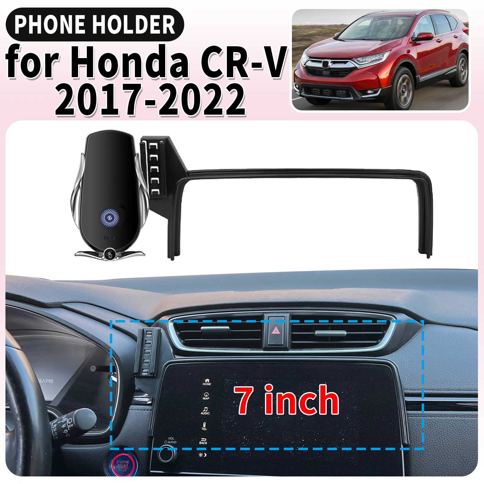 

fit for Honda CR-V 2017 2018-2022 CRV RW RT creen Base Mount Phone Holder Dedicated Clip-On Navigation Bracket Car​​ accessoires