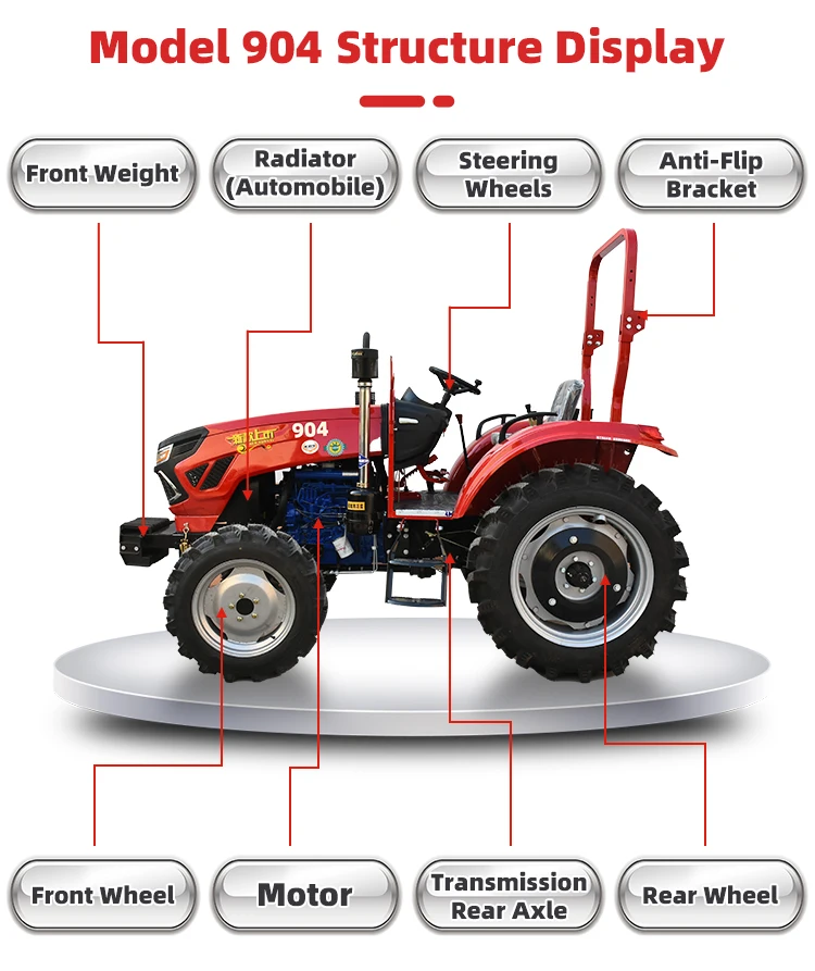Traktor pertanian traktor pertanian 4WD untuk traktor pertanian