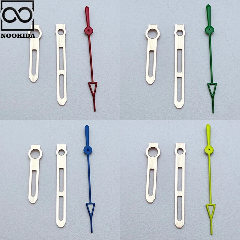 NOOKIDA wskazówki zegarka wysokiej jakości akcesoria do zegarków dla mechanizmu NH35/NH36/4R/7S brak świecącego srebrnego złota różowe złoto