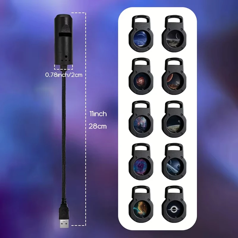 Новый USB-проектор звездного неба с четким изображением, регулируемой яркостью, сенсорным управлением, ночник, проектор звезд для крыши автомобиля.